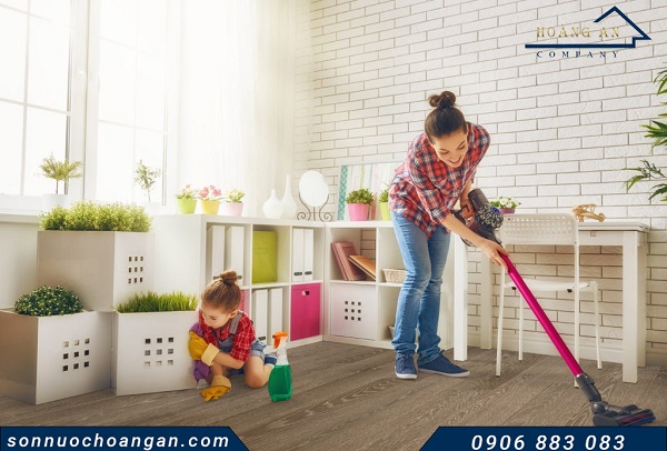 Sàn Gỗ Công Nghiệp Dễ Dàng Vệ Sinh, Tiết Kiệm Thời Gian